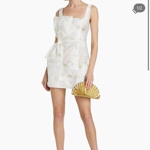 Elliatt Ivory and Gold Mini Dress